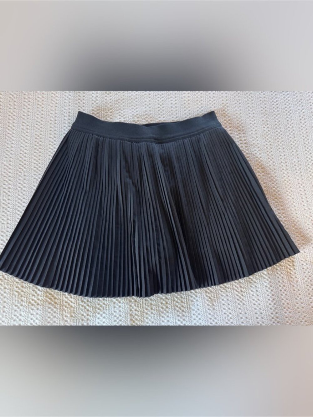 Black Pleated Mini Skirt